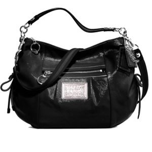 Coach Poppy Black Patent Leather Satchel bag